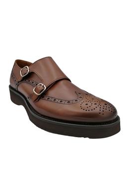 Zapato Calce doble hebilla marrón