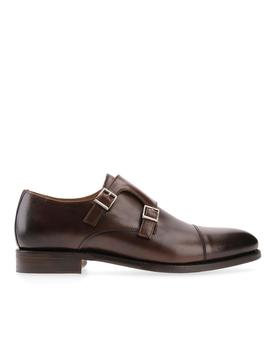 Zapato Berwick 3637 doble hebilla marrón