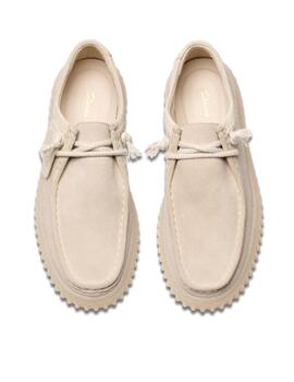 Wallabee Clarks Torhill Lo blanco hombre