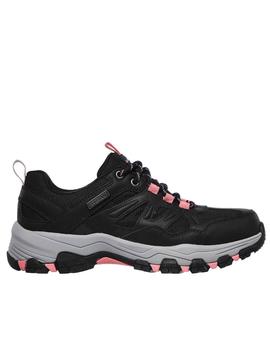 Skechers 167003 waterproof negro y rosa