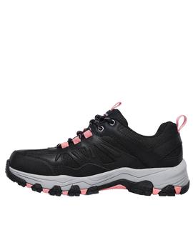 Skechers 167003 waterproof negro y rosa