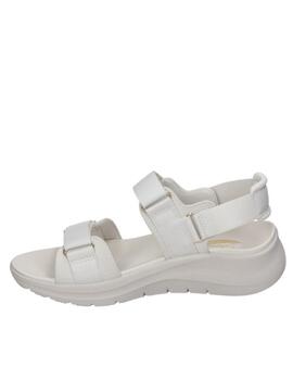 Sandalia Skechers Arch Fit blanca mujer