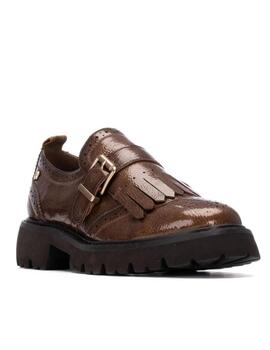 Mocasines Carmela en charol taupe mujer 