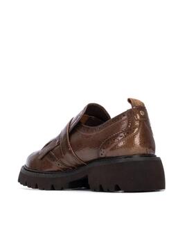 Mocasines Carmela en charol taupe mujer 