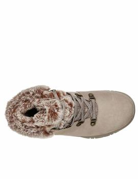 Botines trego de Skechers en beige
