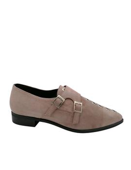 Zapato hebillas punky en color beige