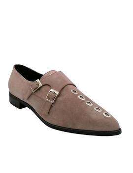 Zapato hebillas punky en color beige