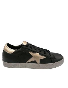 Sneaker estrella negro oro