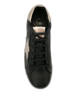 Sneaker estrella negro oro