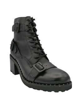 Botines de caña alta Ash de Cuero de color Negro Mujer Zapatos de Botas de Botines 
