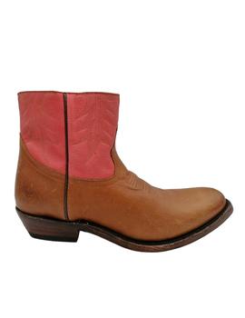 Bota campera Ash mexicana cuero y coral