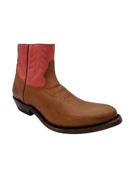 Bota campera Ash mexicana cuero y coral