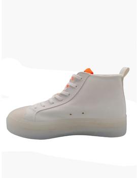 Deportiva Ecoalf botín Coalf blanco y naranja