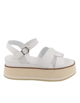 Sandalia Jeannot plataforma en blanco