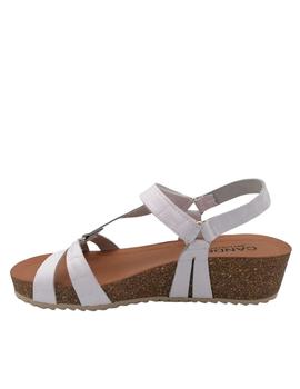 Sandalia Candela Bio coco blanco un velcro