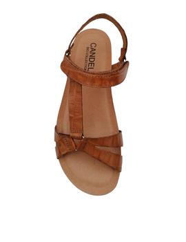 Sandalia Candela Bio coco cuero un velcro