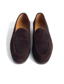 Mocasín Berwick con antifaz en ante marrón