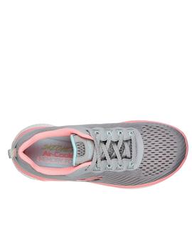 Skechers combinado gris y rosa