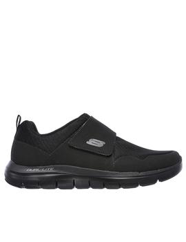 Deportiva Skechers con velcro en color negro