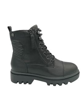 Botines Carmela en negro con cordones y cremallera