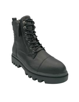 Botines Carmela en negro con cordones y cremallera
