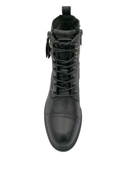 Botines Carmela en negro con cordones y cremallera
