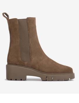 Botines Unisa en taupe con cuña