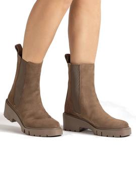 Botines Unisa en taupe con cuña