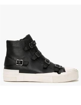 Sneaker Ash gang en negro con hebillas