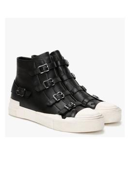 Sneaker Ash gang en negro con hebillas