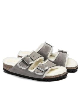 Birkenstock Arizona gris con forro de lana