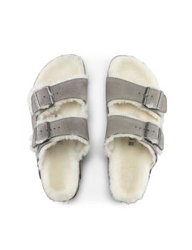 Birkenstock Arizona gris con forro de lana