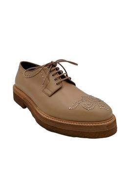 Zapato Calce en crema cordones y tachas