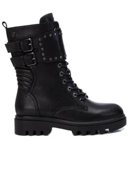 Botín Carmela estilo militar en negro
