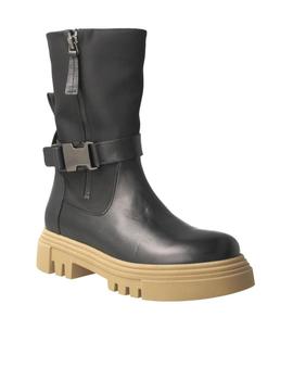 Bota de Jeannot en negro con suela crema