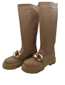 Bota Jeannot en crema con cadena