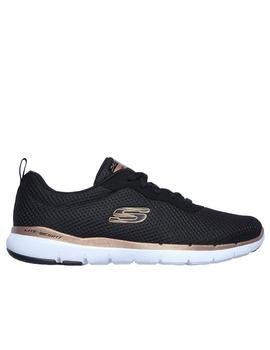 Skechers negro con oro