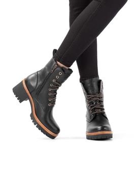 Bota Panama Jack Padma en piel negra forro pelo