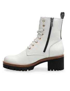 Bota Panama Jack Padma piel blanca forro pelo