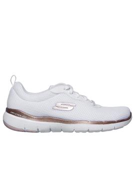 Skechers blanco y dorado