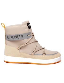 Botas Ecoalf Snow con cordones color beige