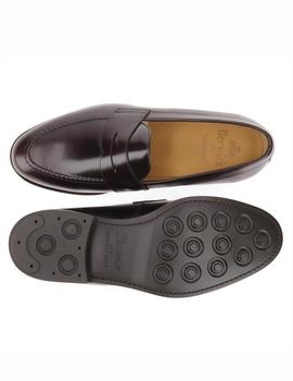 Mocasines Berwick 9628 en marrón suela goma