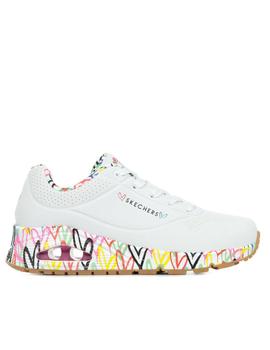 Skechers UNO Loving Love en blanco