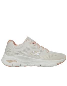 Deportiva Skechers Arch Fit en beige rosa