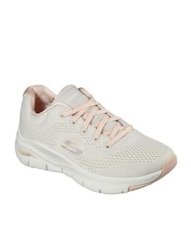 Deportiva Skechers Arch Fit en beige rosa