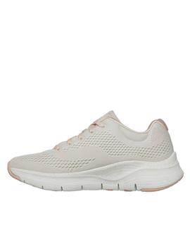 Deportiva Skechers Arch Fit en beige rosa