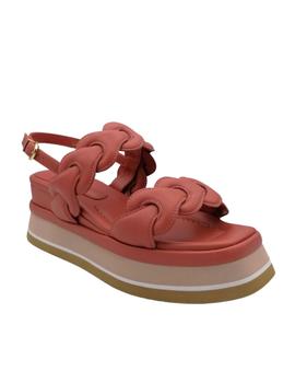 Sandalia Jeannot plataforma en coral