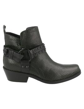 Botin Janet con adorno combinado verde y negro