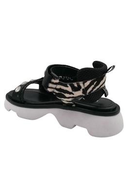 Sandalia Jeannot deportiva cebra print