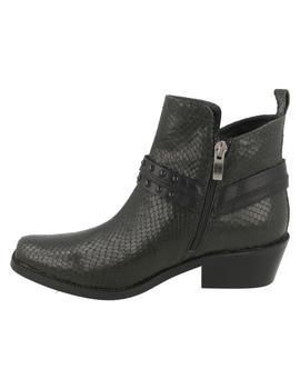 Botin Janet con adorno combinado verde y negro